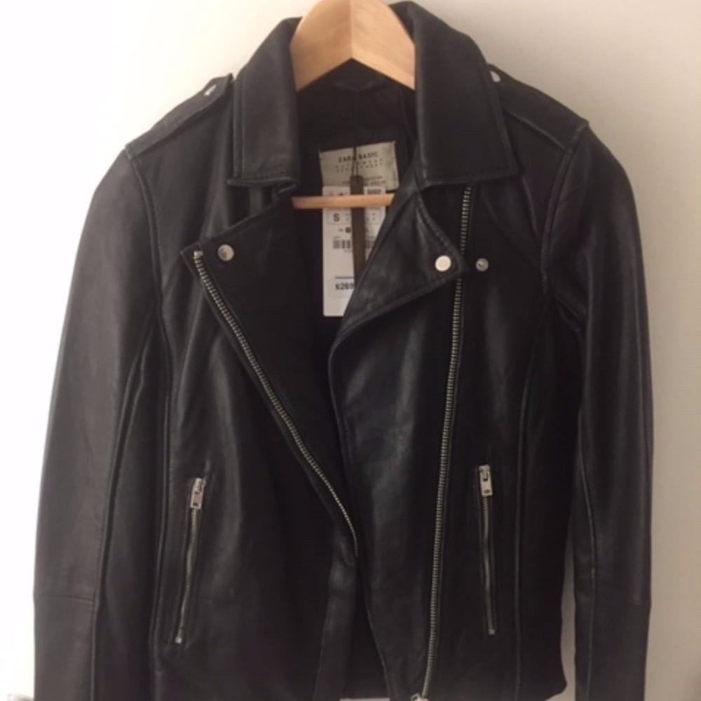 *NEW* WITH TAGS*Zara leather jacket - $200